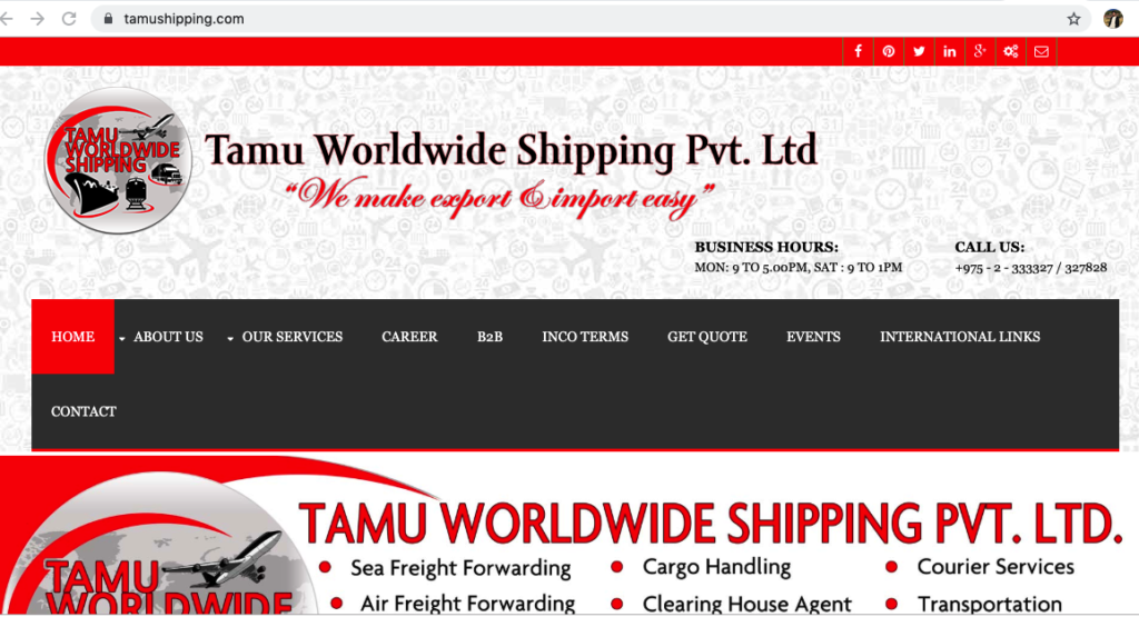 tamushipping-website